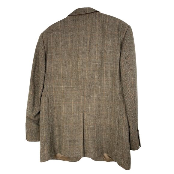 Jos. A. Bank Mens 42R Brown Plaid Wool Blazer Jacket Two-Button RN10222 EUC - Picture 5 of 9